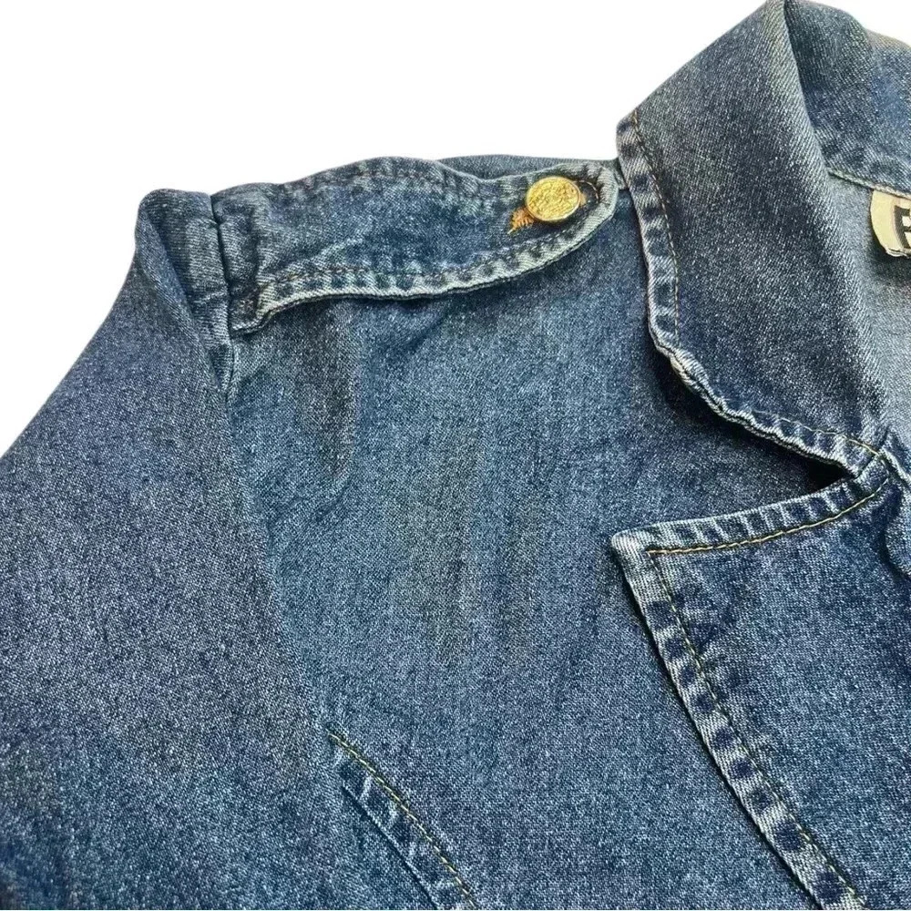 VTG Forenza 80's Style Denim Jean Jacket - Picture 3 of 4